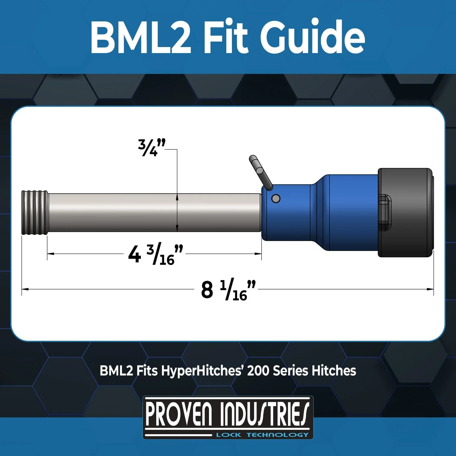 Ball Mount Lock 3/4"Pin-Model BML2 (Hyper Hitches 200 Series Compatible) - Image 3