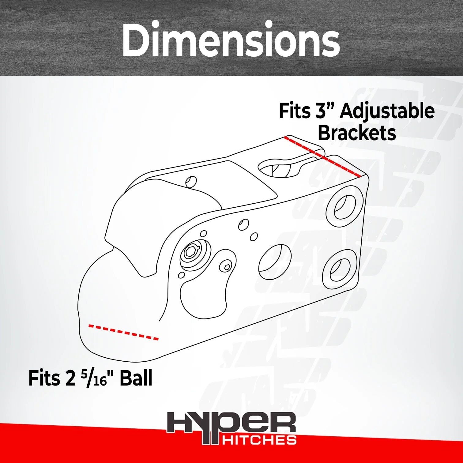 Trailer Coupler with Integrated Lock | 21,000 lb | Hyper Hitches by Proven - Image 3