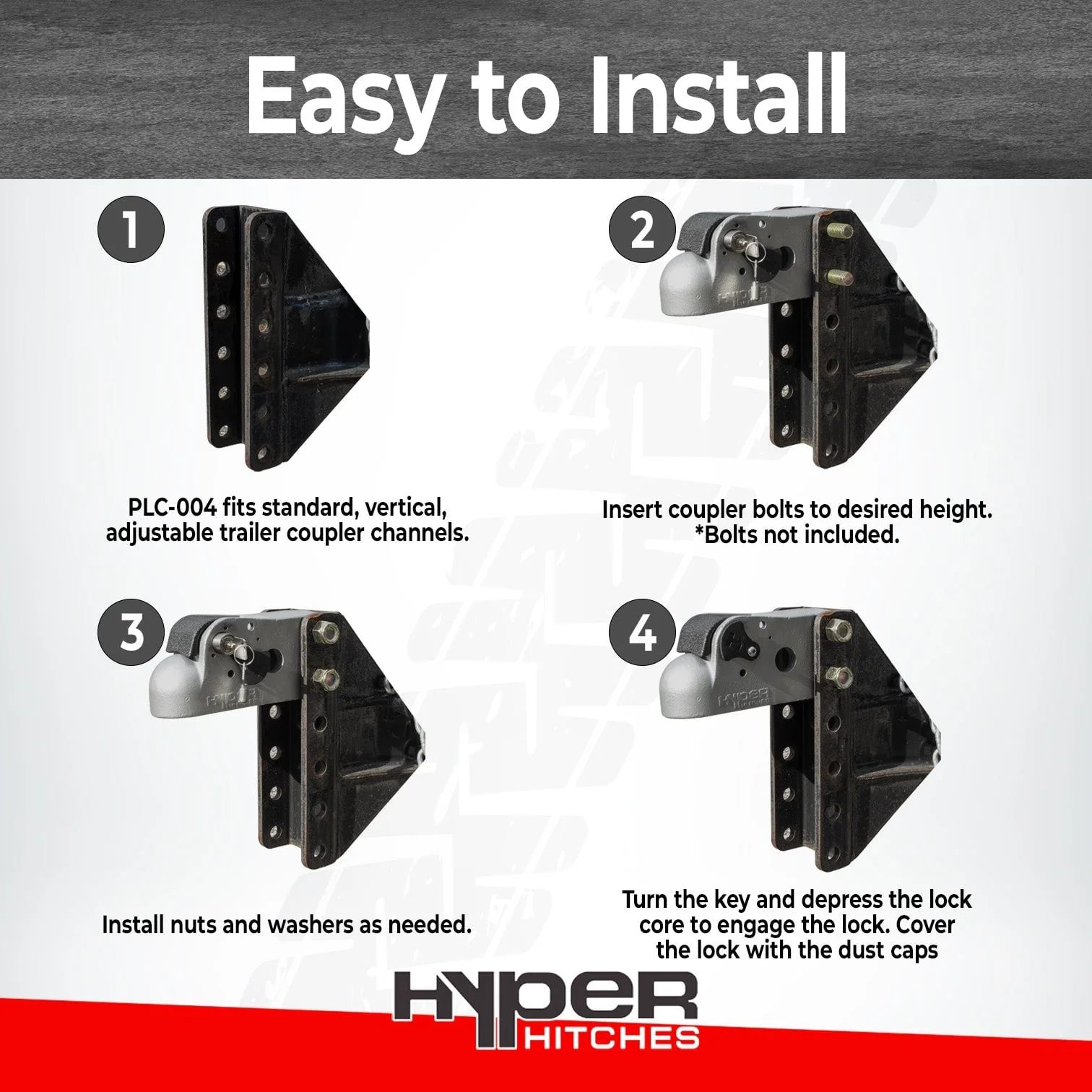 Trailer Coupler with Integrated Lock | 21,000 lb | Hyper Hitches by Proven - Image 4