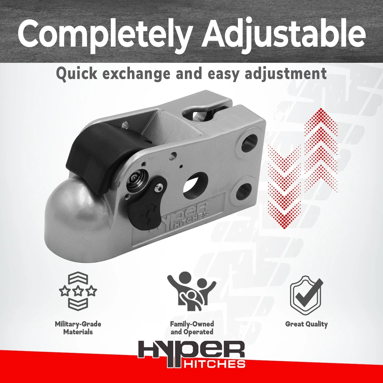 Trailer Coupler with Integrated Lock | 21,000 lb | Hyper Hitches by Proven - Image 5