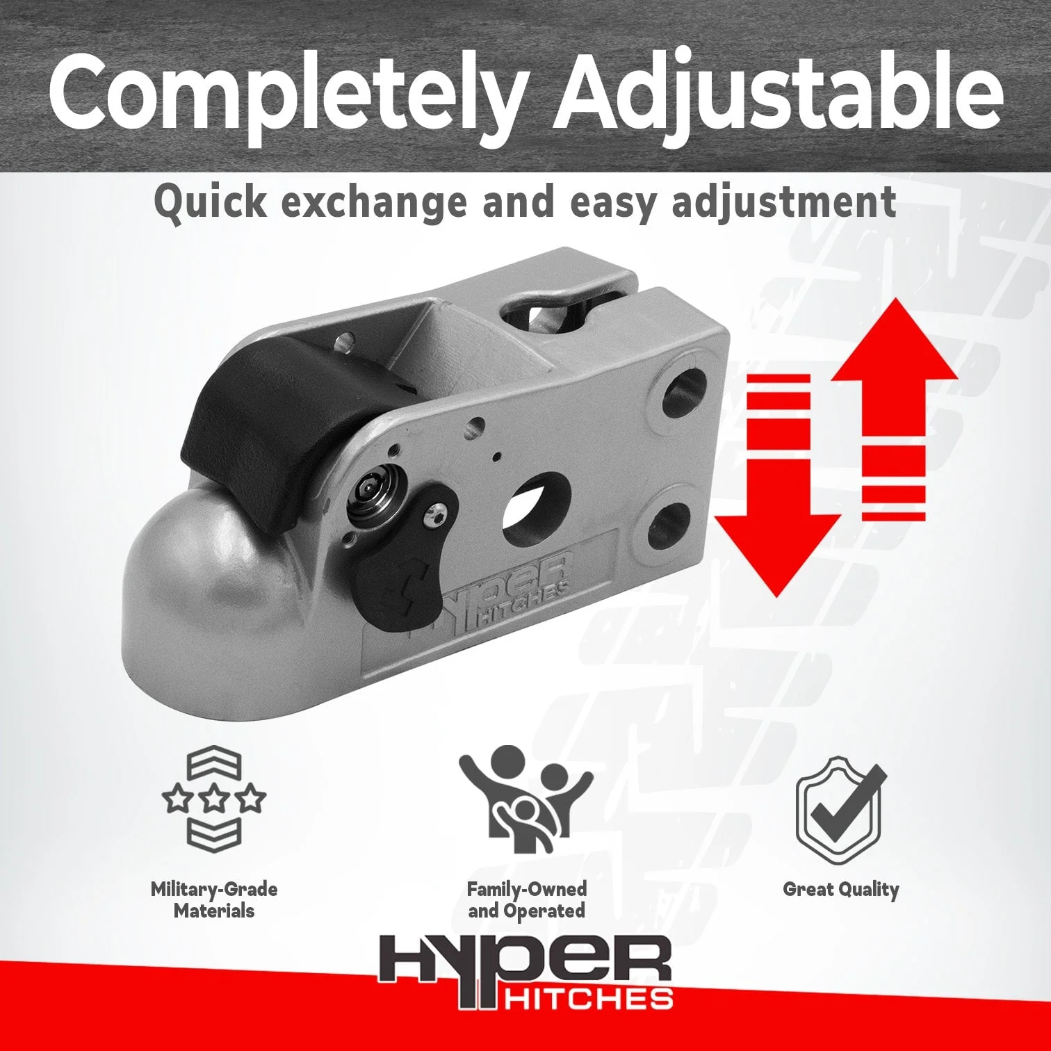 Trailer Coupler with Integrated Lock | 21,000 lb | Hyper Hitches by Proven - Image 6