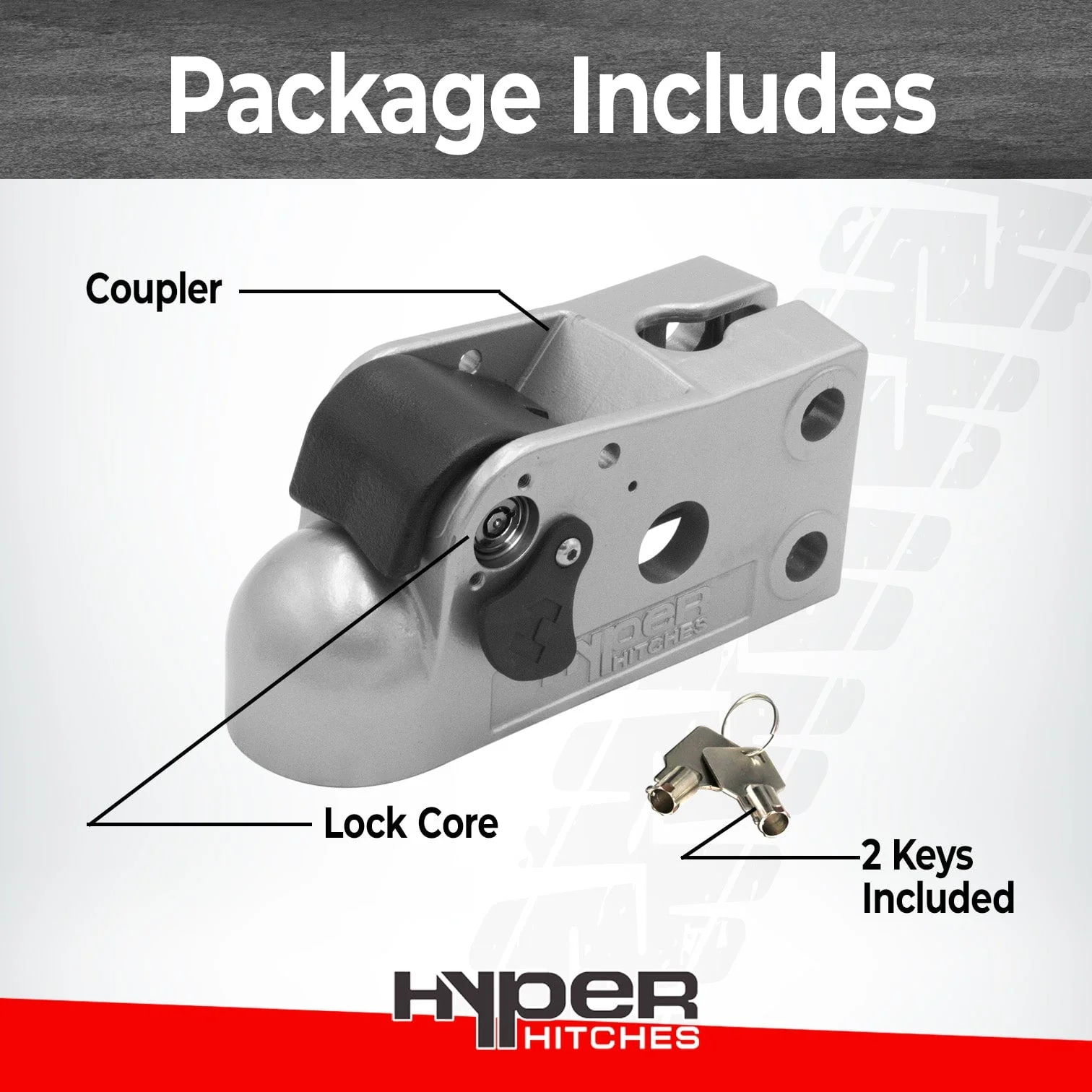 Trailer Coupler with Integrated Lock | 21,000 lb | Hyper Hitches by Proven - Image 7